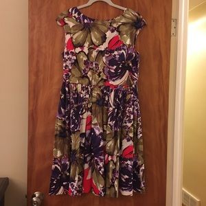 Donna Morgan Cotton Sateen Fit & Flare Dress